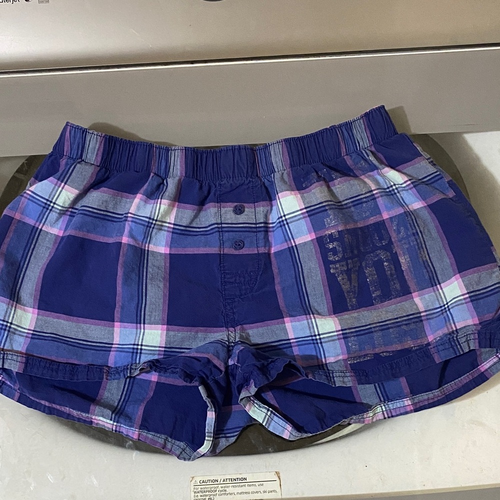 Y2K VS Love Pink Plaid Shorts